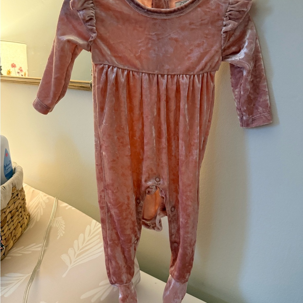 Velvet Pink Kids One Piece